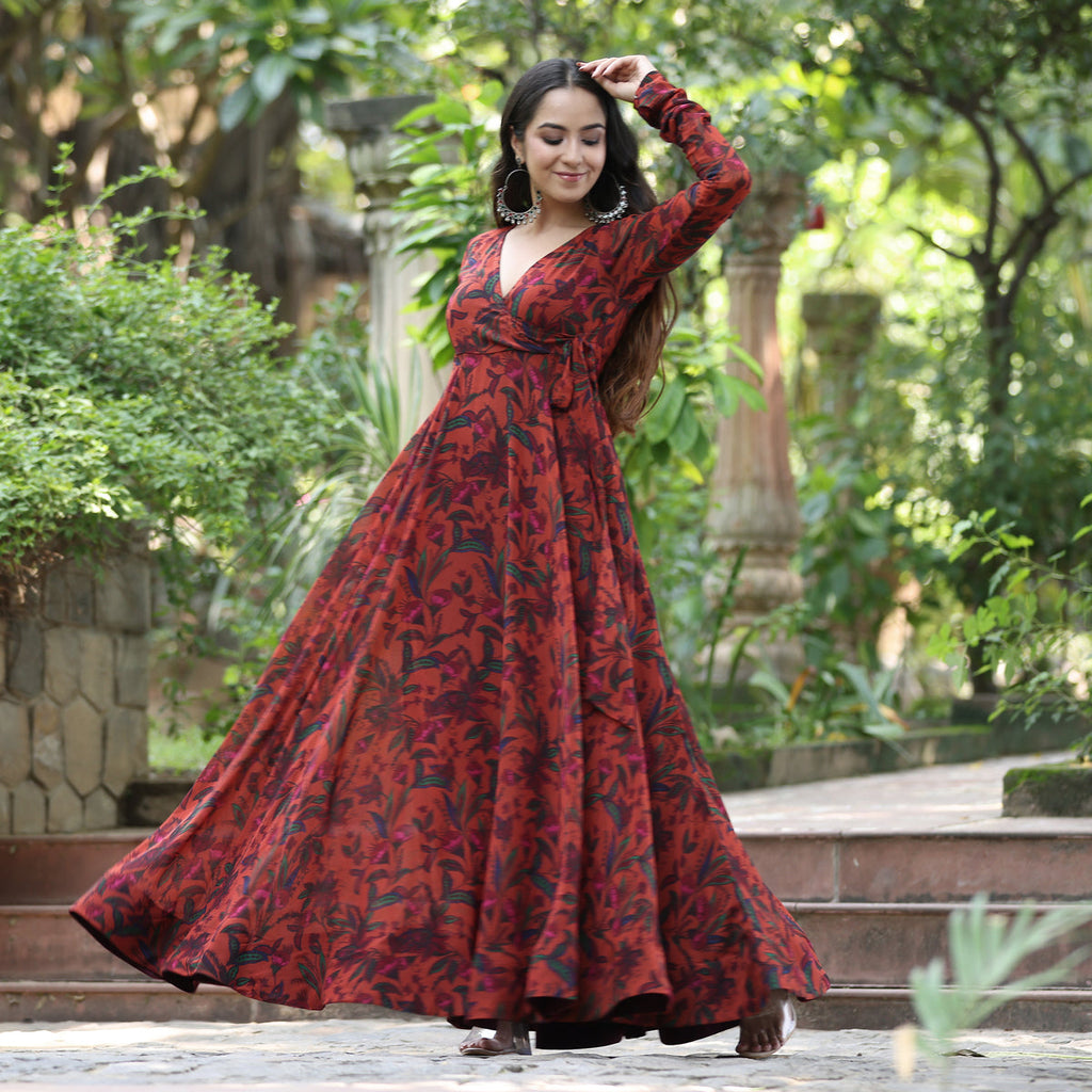 Sakhi Gher Georgette Angrakha