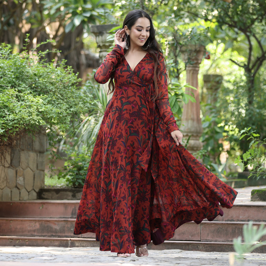 Sakhi Gher Georgette Angrakha