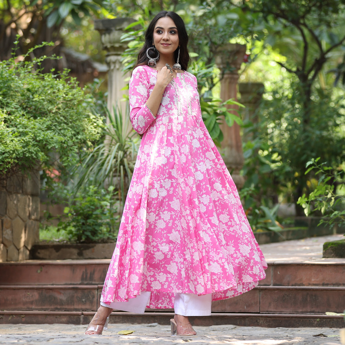 Phul Gota Cotton Kurta