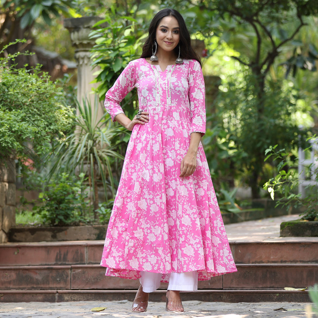 Phul Gota Cotton Kurta