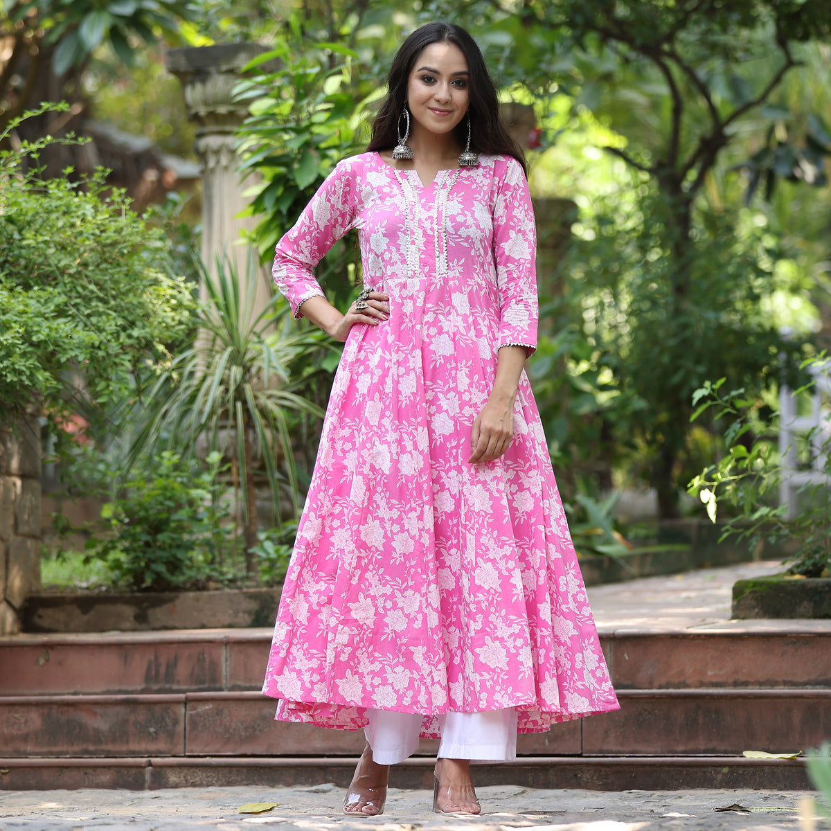 Phul Gota Cotton Kurta