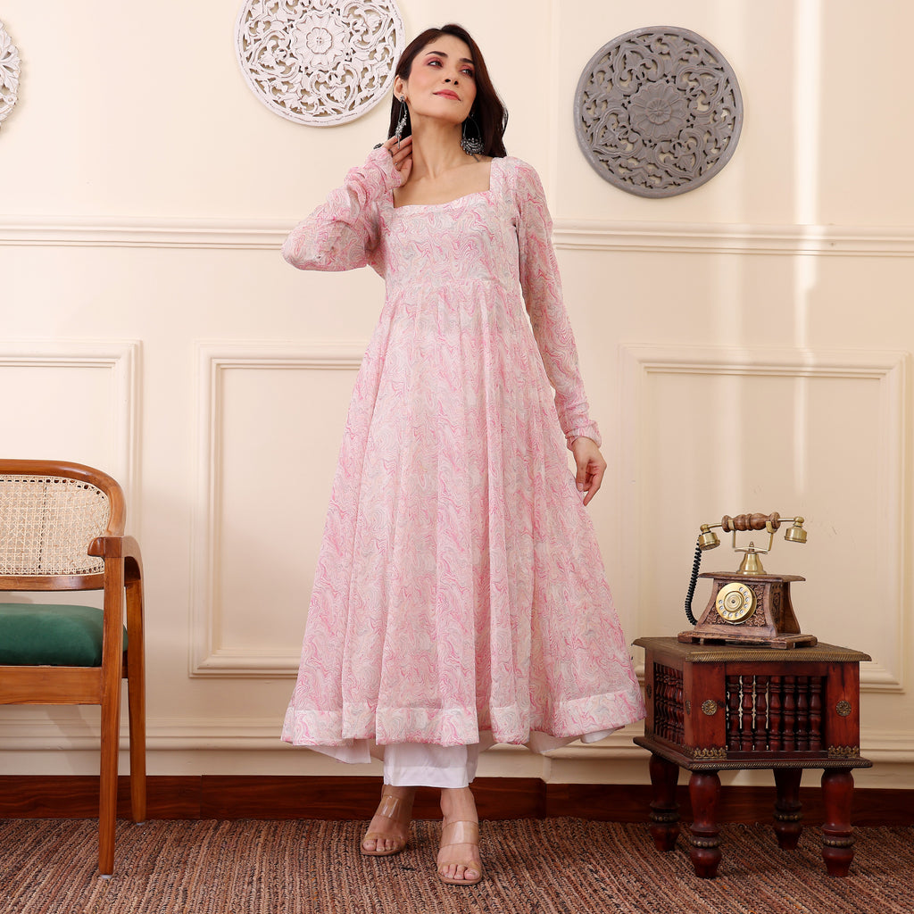 Raisha Georgette Kurta