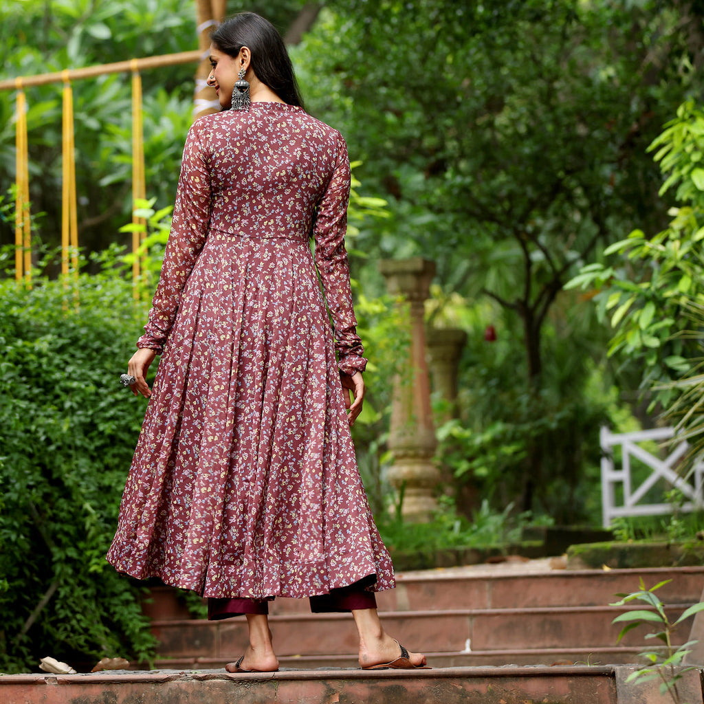 Runali Floral Gerogette Kurta