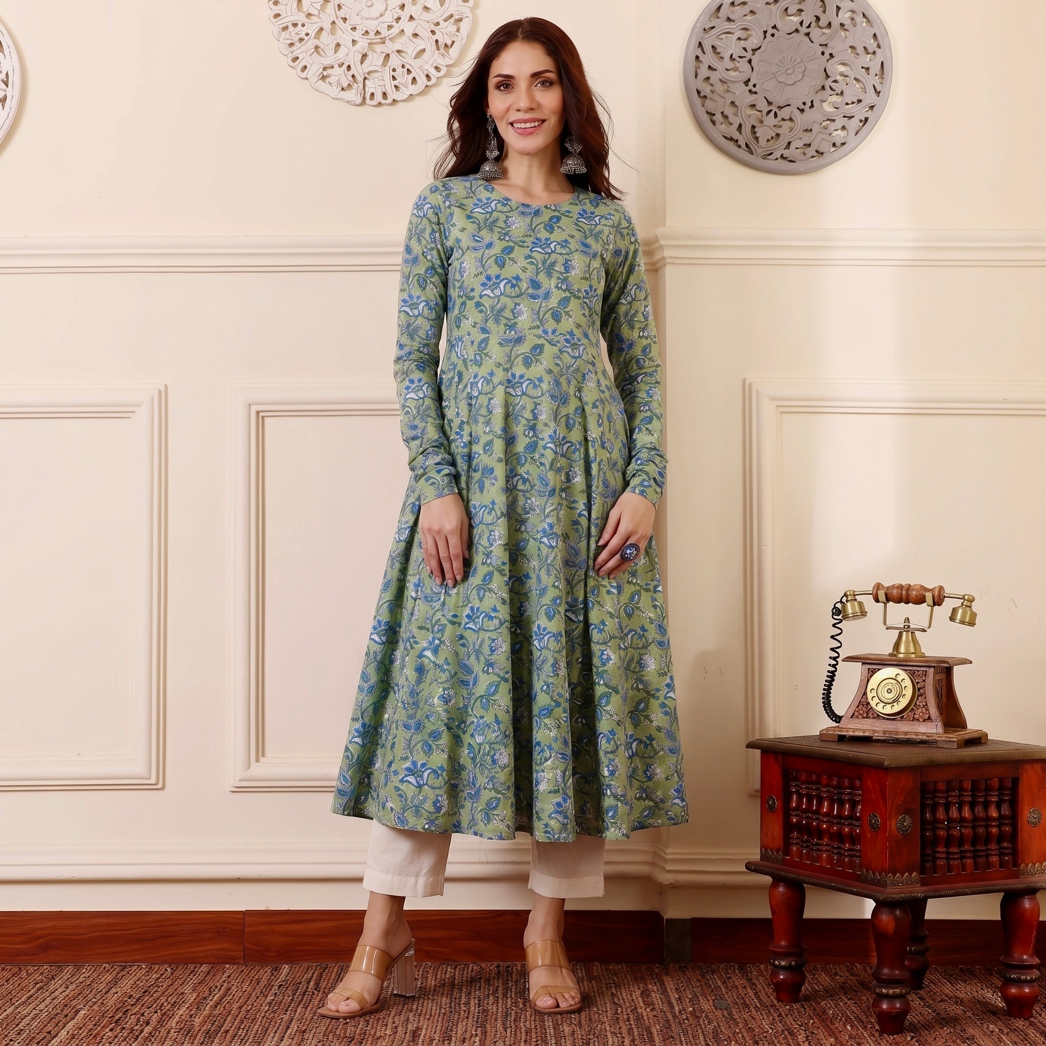 Azi Hand block Cotton Kurta