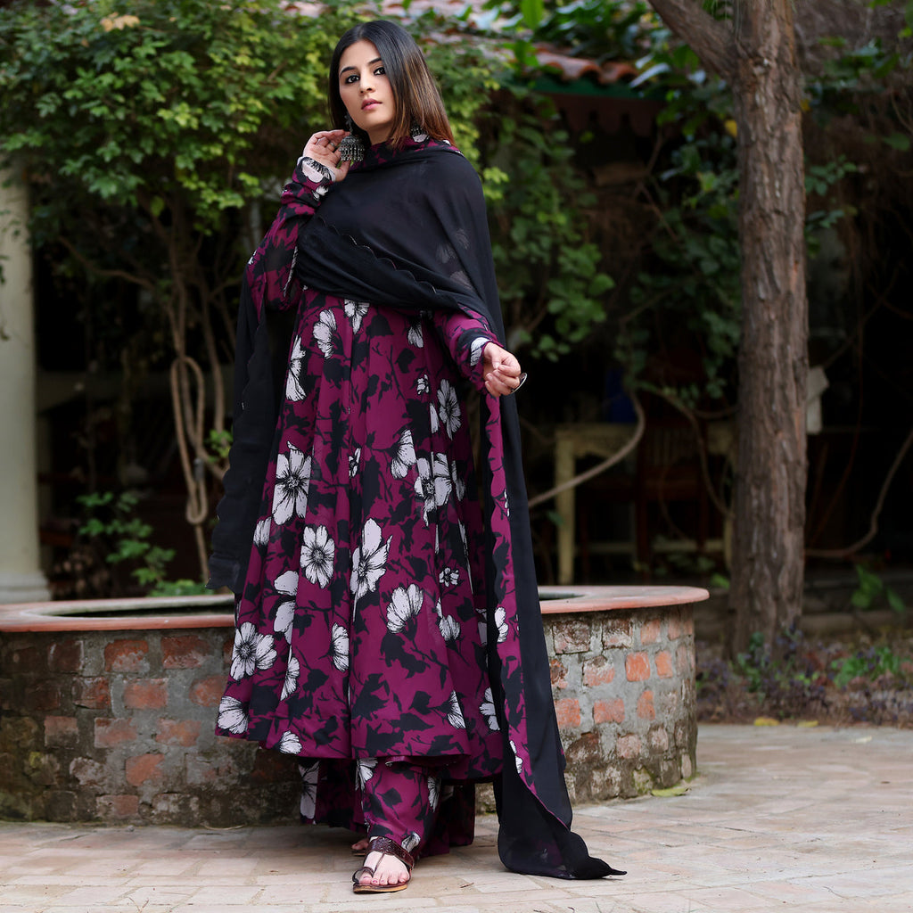 Kadambari Georgette Gher set