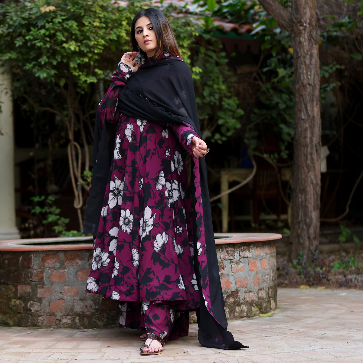 Kadambari Georgette Gher set
