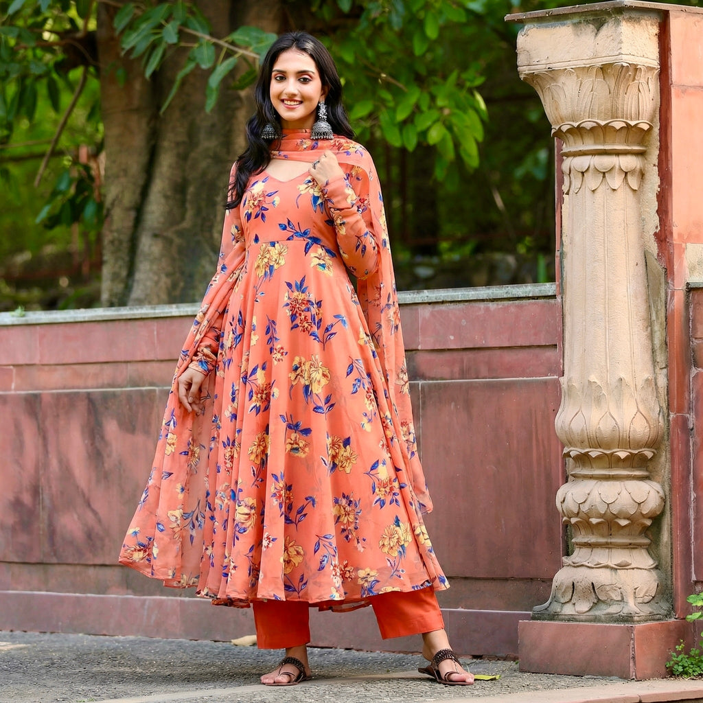 Kesari Georgette Set.