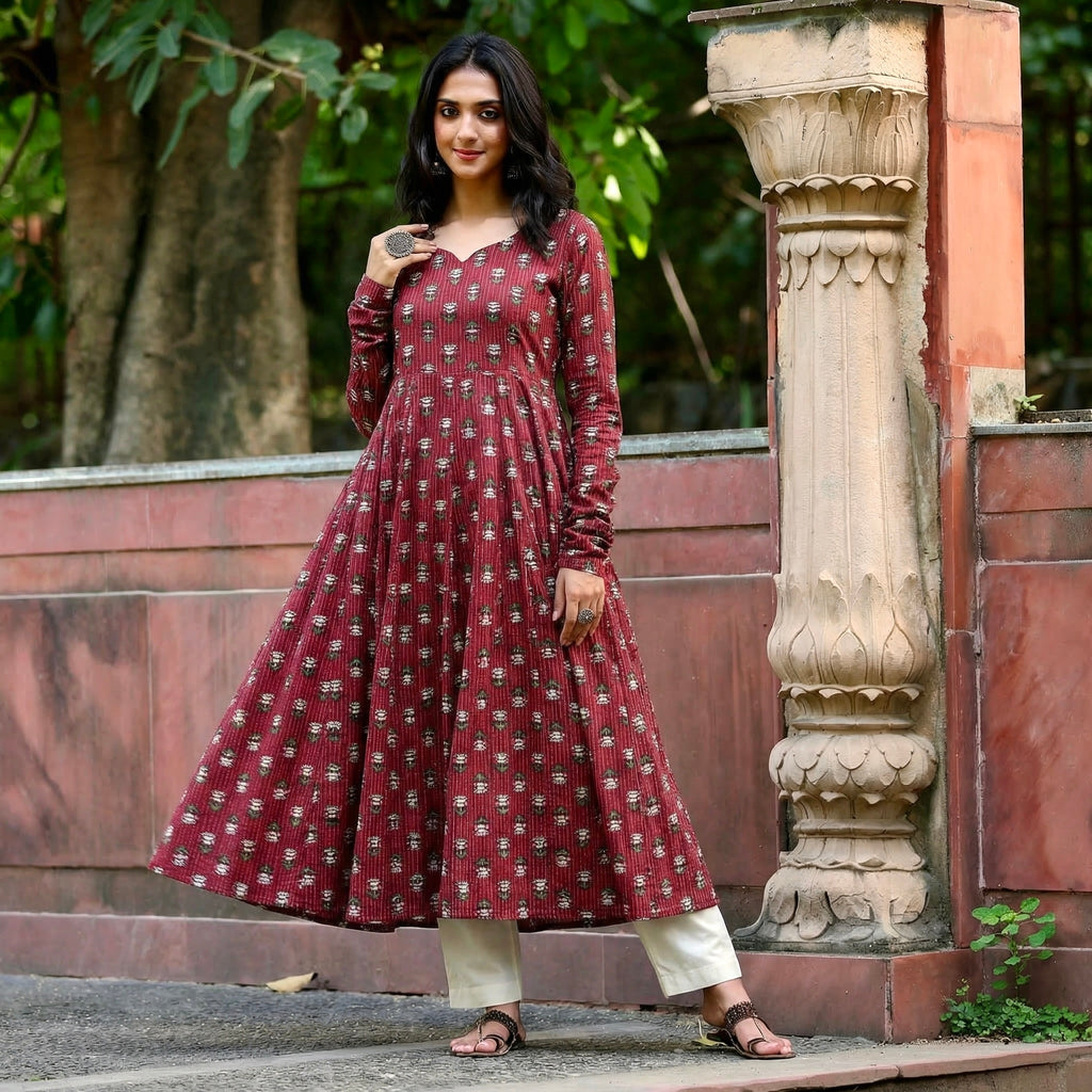 Rojassa Kantha Cotton Kurta