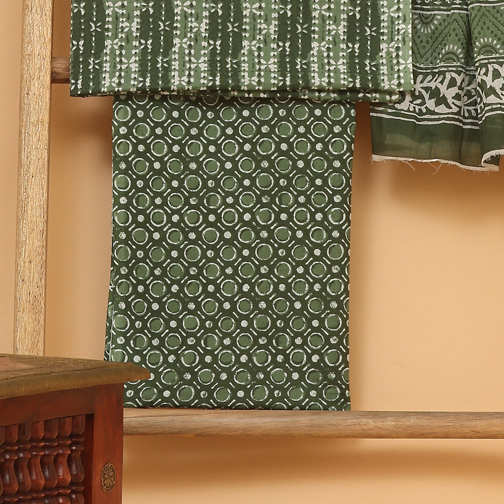 Mariam Tree hand block printed cotton  unstitched Suit set