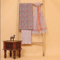 Bagru kalamkari hand block printed cotton  unstitched Suit set
