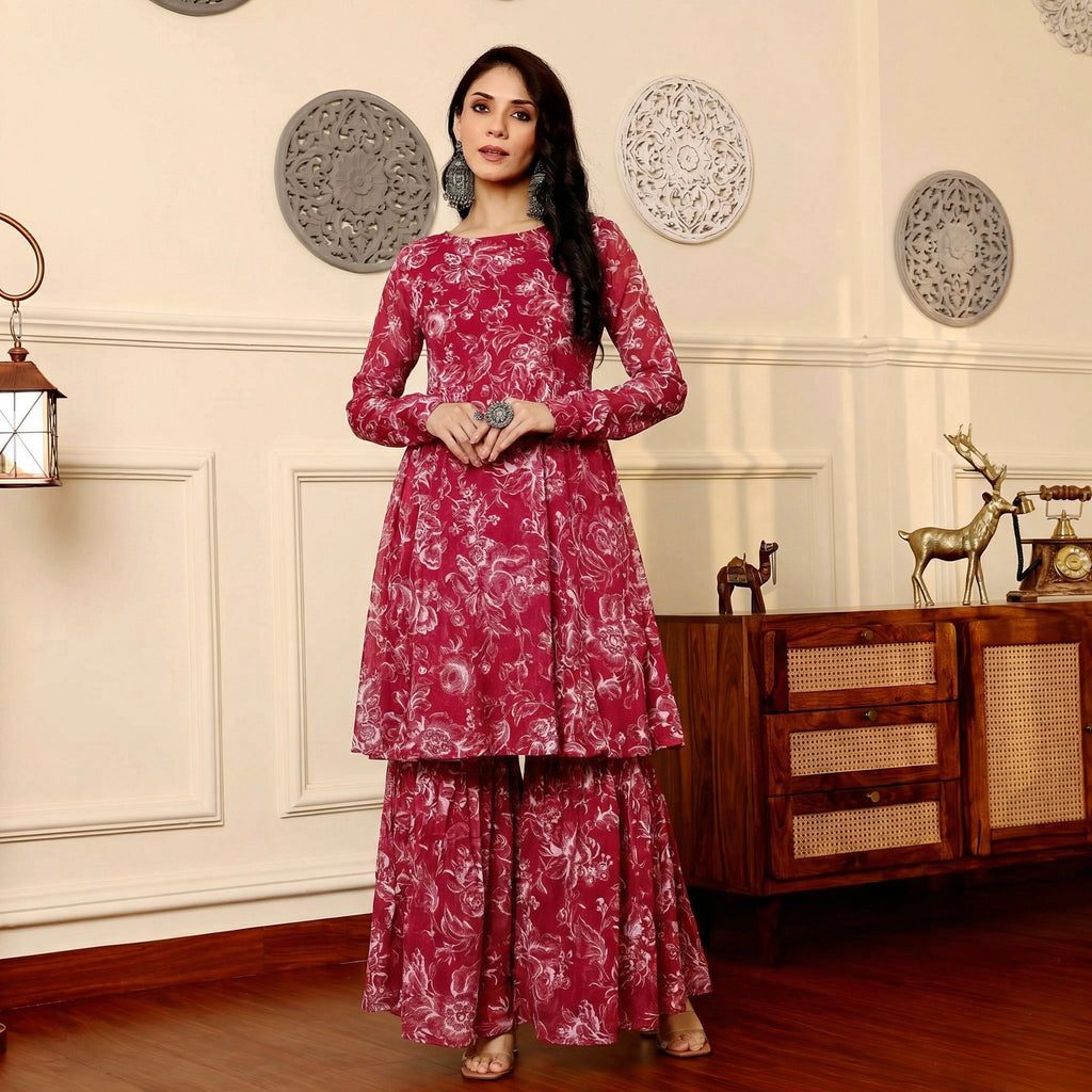 Aradhya Sharara Georgette Set