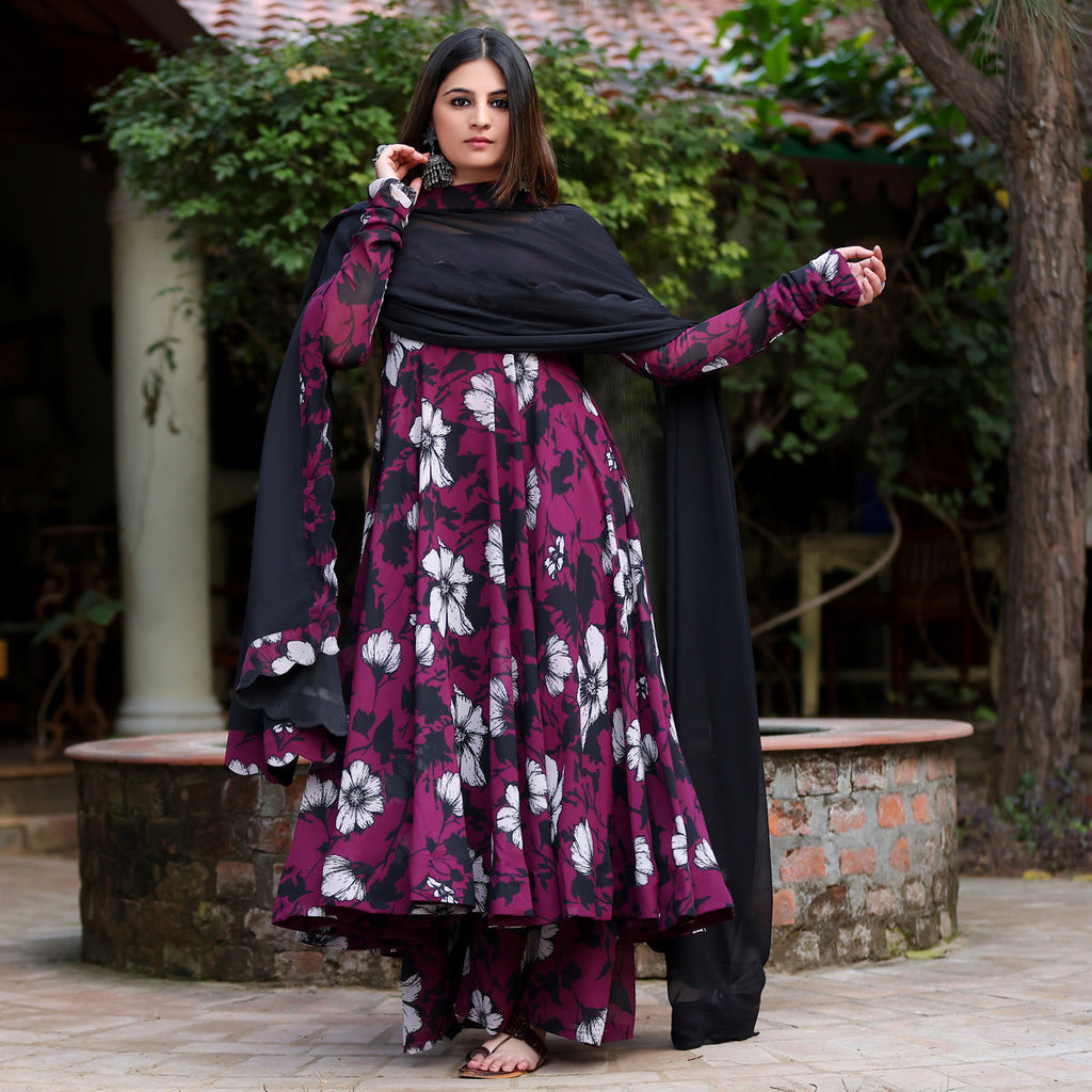 Kadambari Georgette Gher set