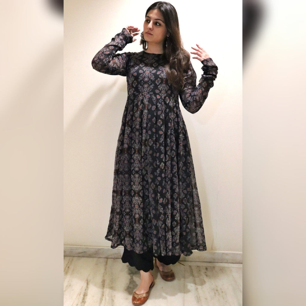 Latika Kalidaar Chiffon Kurta