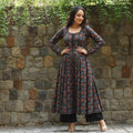 Paheli Black Cotton Kurta
