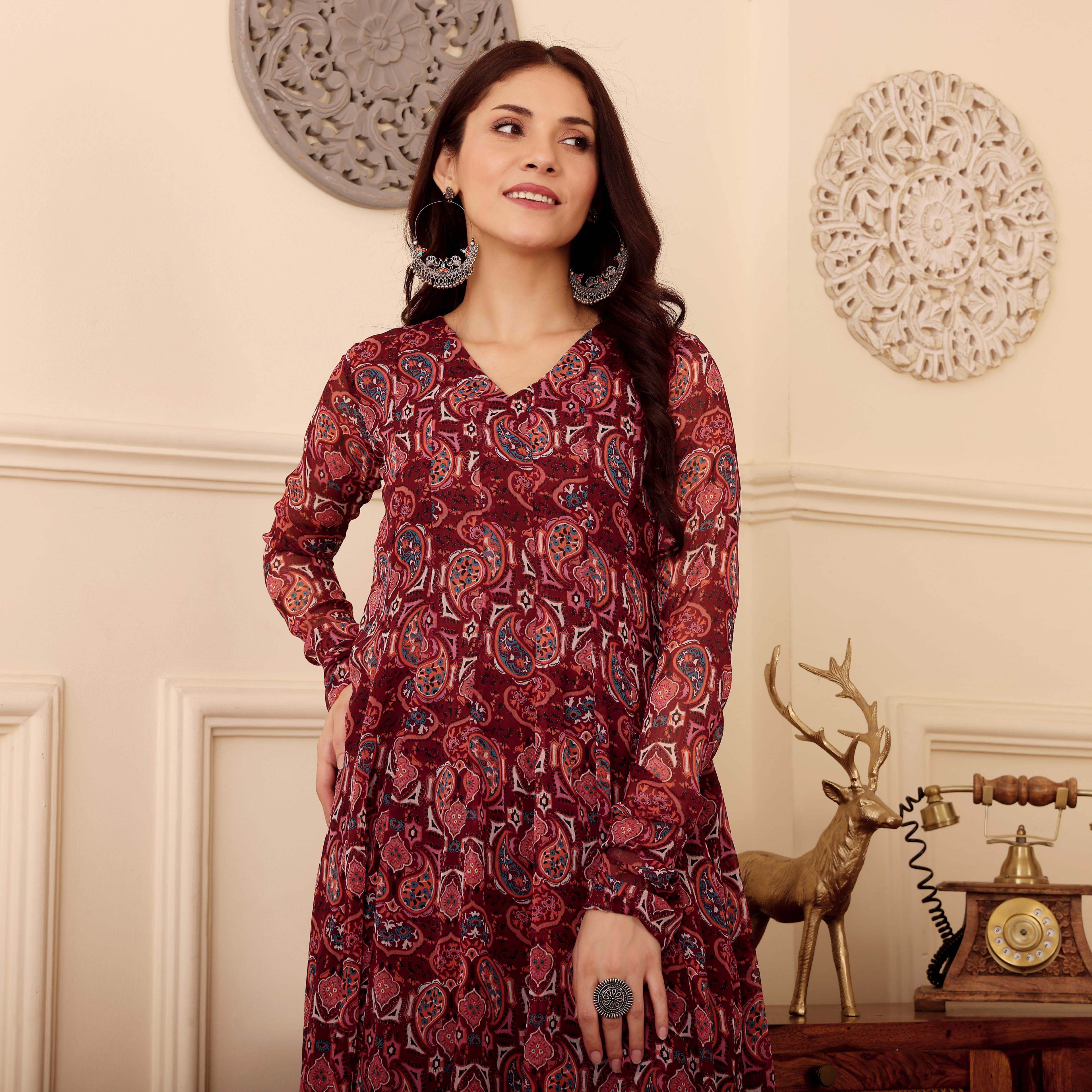 Tilotma Georgette Kurta